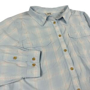 Duluth Trading Shirt Women's 3XL Armachillo‎ Convertible Sleeve Cooling Plaid
